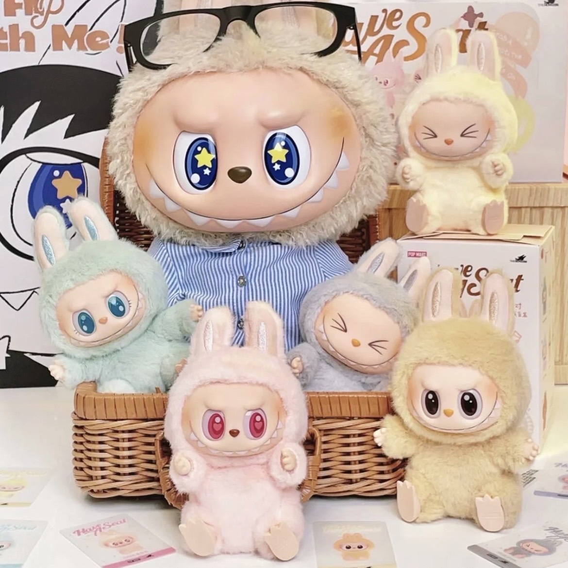 <官方正版授權>The Monsters LABUBU 坐坐派對 鑰匙圈娃娃 泡泡瑪特 盲盒