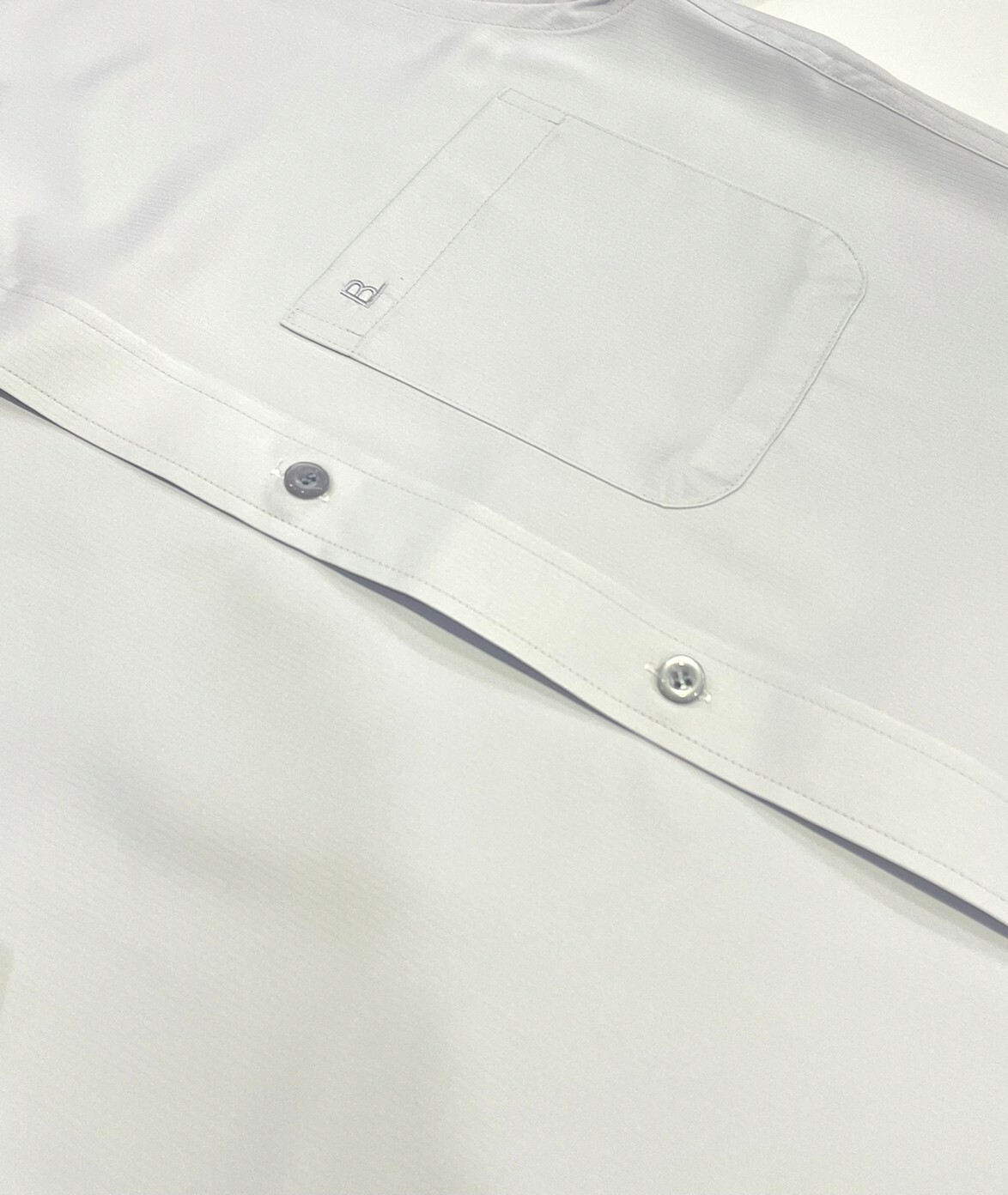 素色彈性短袖灰襯衫 |透氣防皺彈性襯衫|03