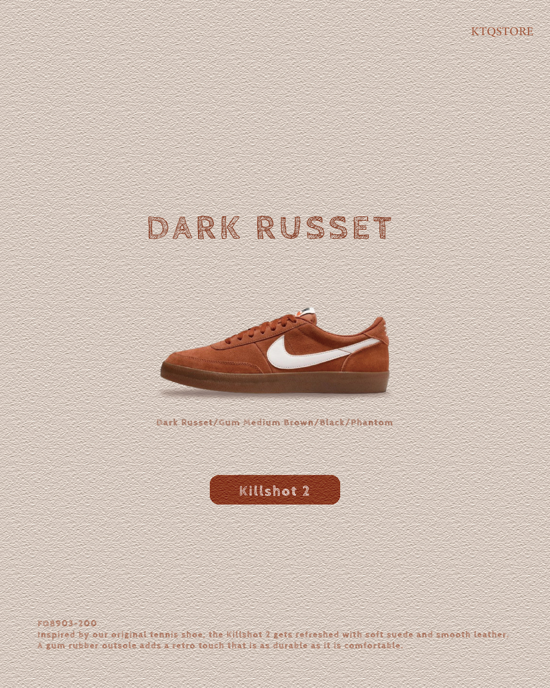 KTQ STORE ‧ Nike Killshot 2 "Dark Russet" 深褐 FQ8903-200