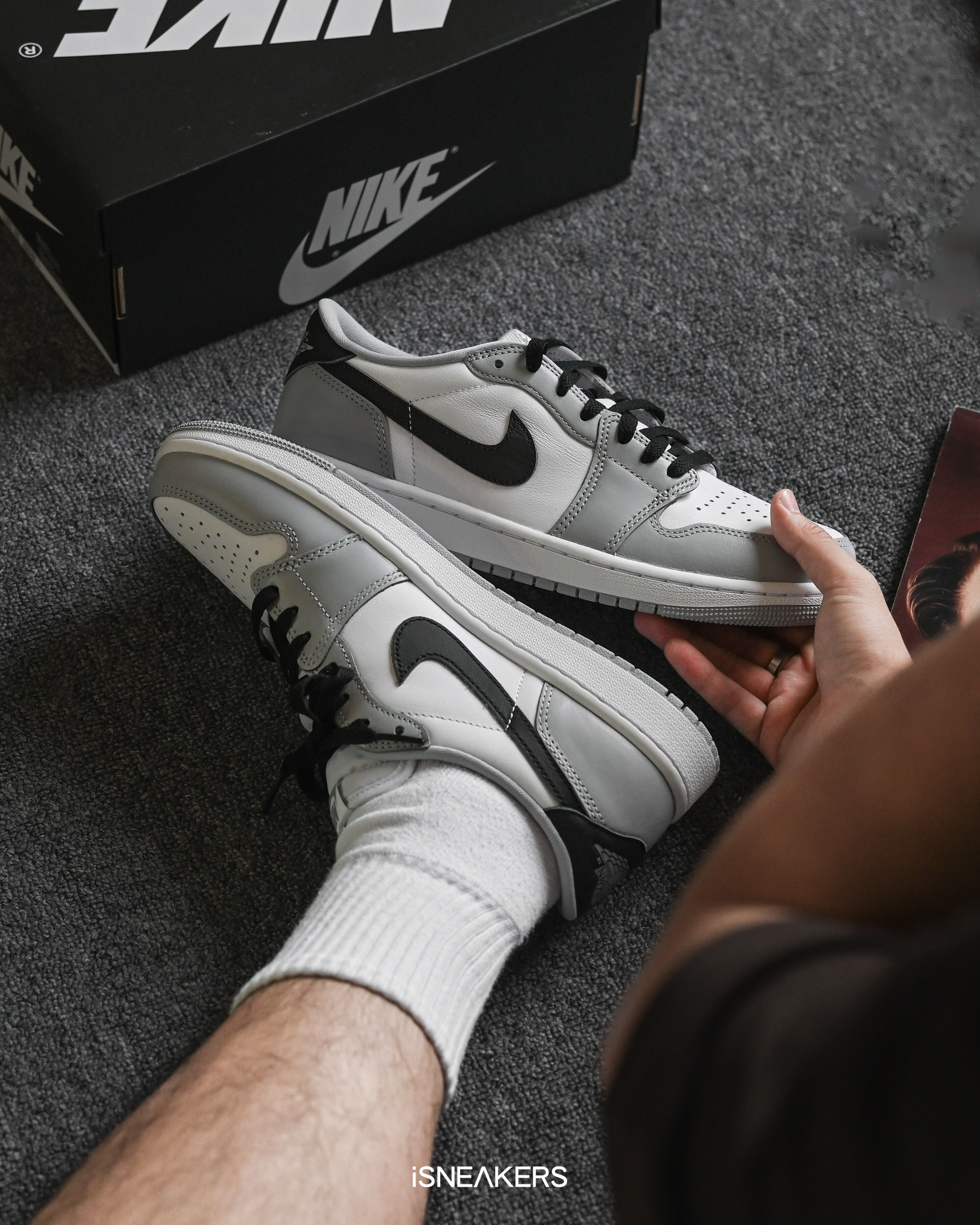 iSNEAKERS｜Air Jordan 1 Low OG "Barons" 男爵煙灰 CZ0790-110