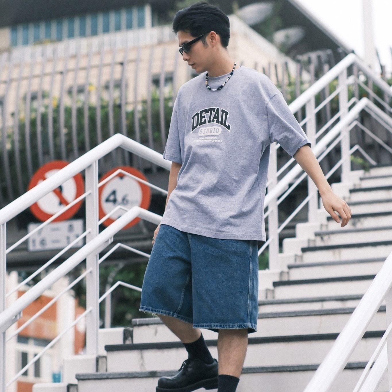 NICEDAY 服飾 QUEST DENIM WASH SHORTS 七分 水洗 牛仔短褲