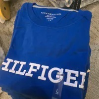 [S] TOMMY HILFIGER EMBROIDERED MONOTYPE LOGO T-SHIRT [FINAL SALE],BLUE, 78JA900-401 (STH699)