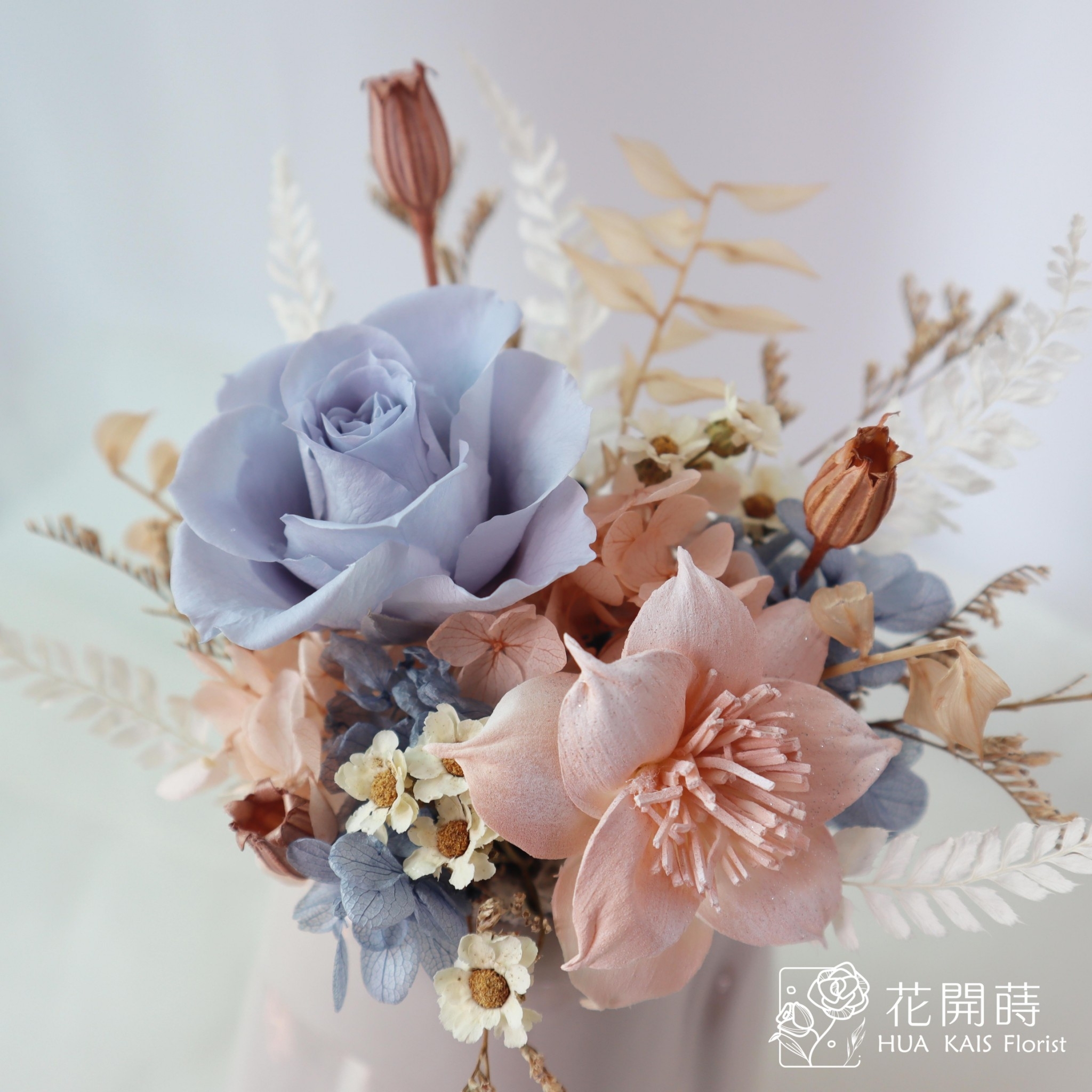 摩艾造型盆栽|仙杜瑞拉摩艾L|開幕盆栽|永生玫瑰盆栽|情人節禮物|居家擺飾