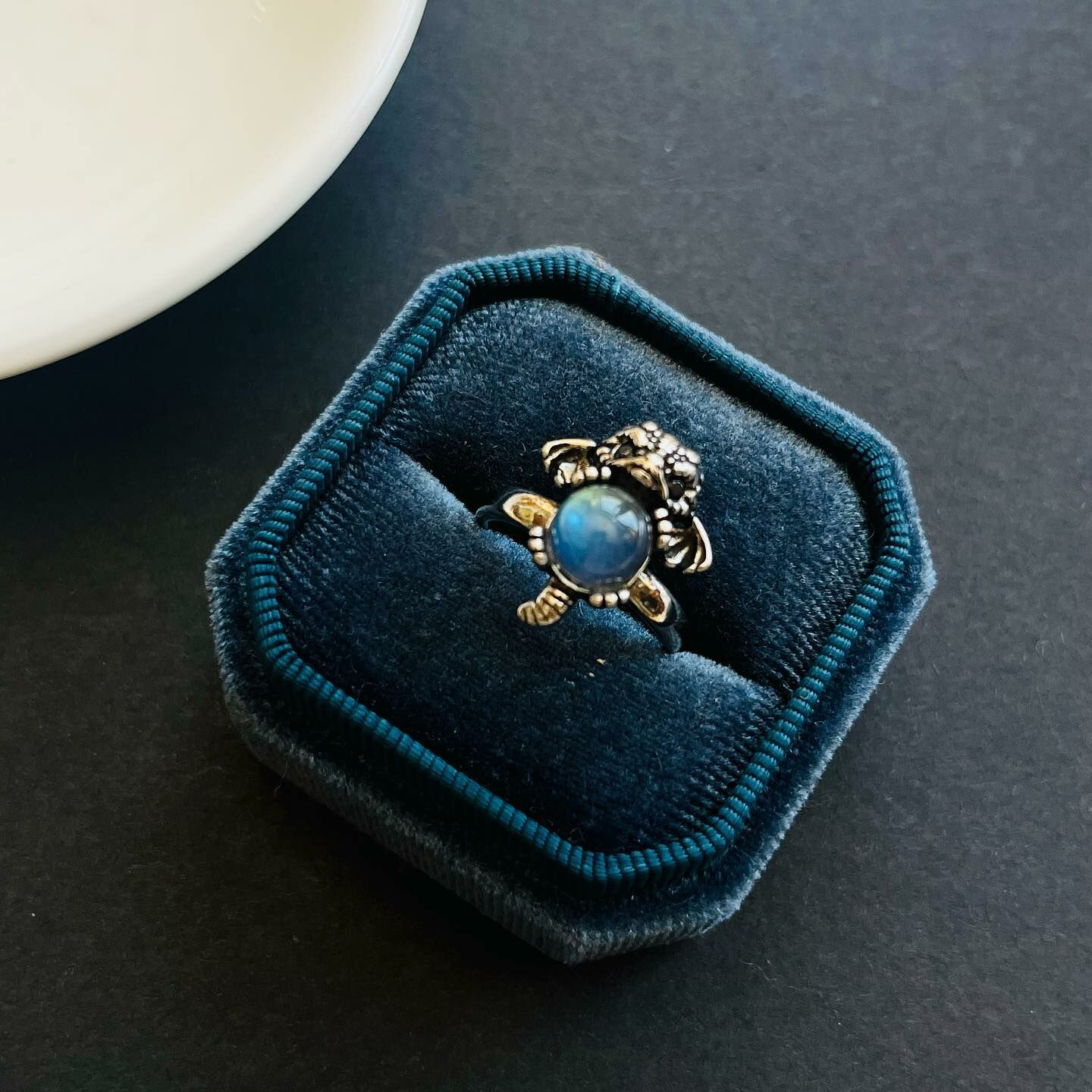 [原石] 拉長石 戒指 小飛龍造型