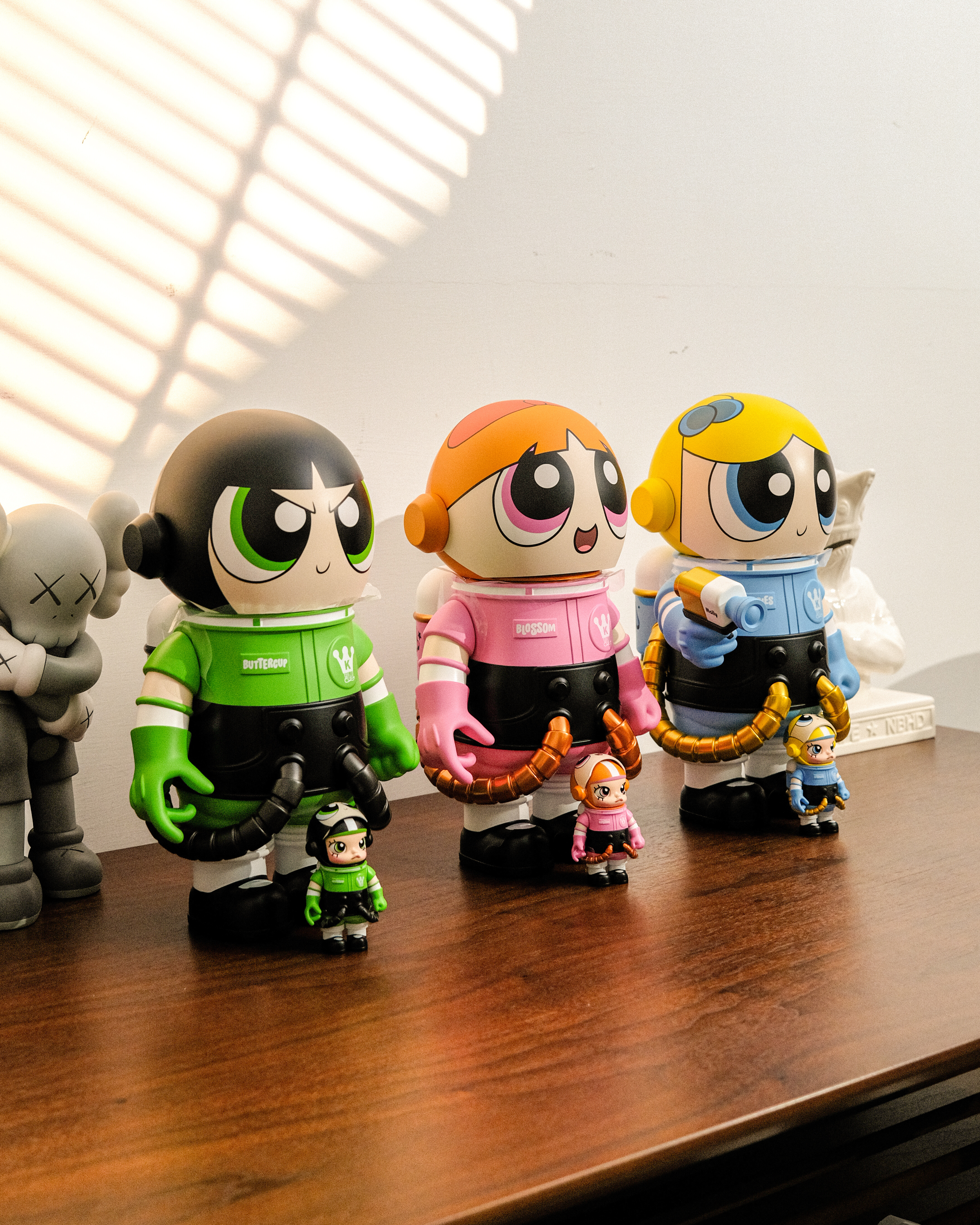 POP MART MEGA SPACE MOLLY THE POWERPUFF GIRLS 泡泡瑪特 太空茉莉 飛天小女警 (一組三隻)