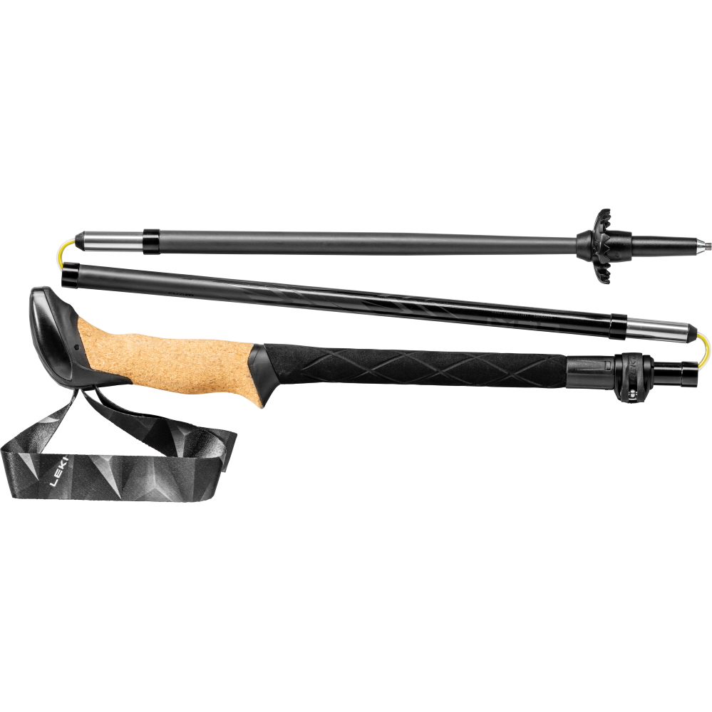 LEKI Black Series FX Carbon 軟木握把碳纖維折疊登山杖 110-130cm / 單支