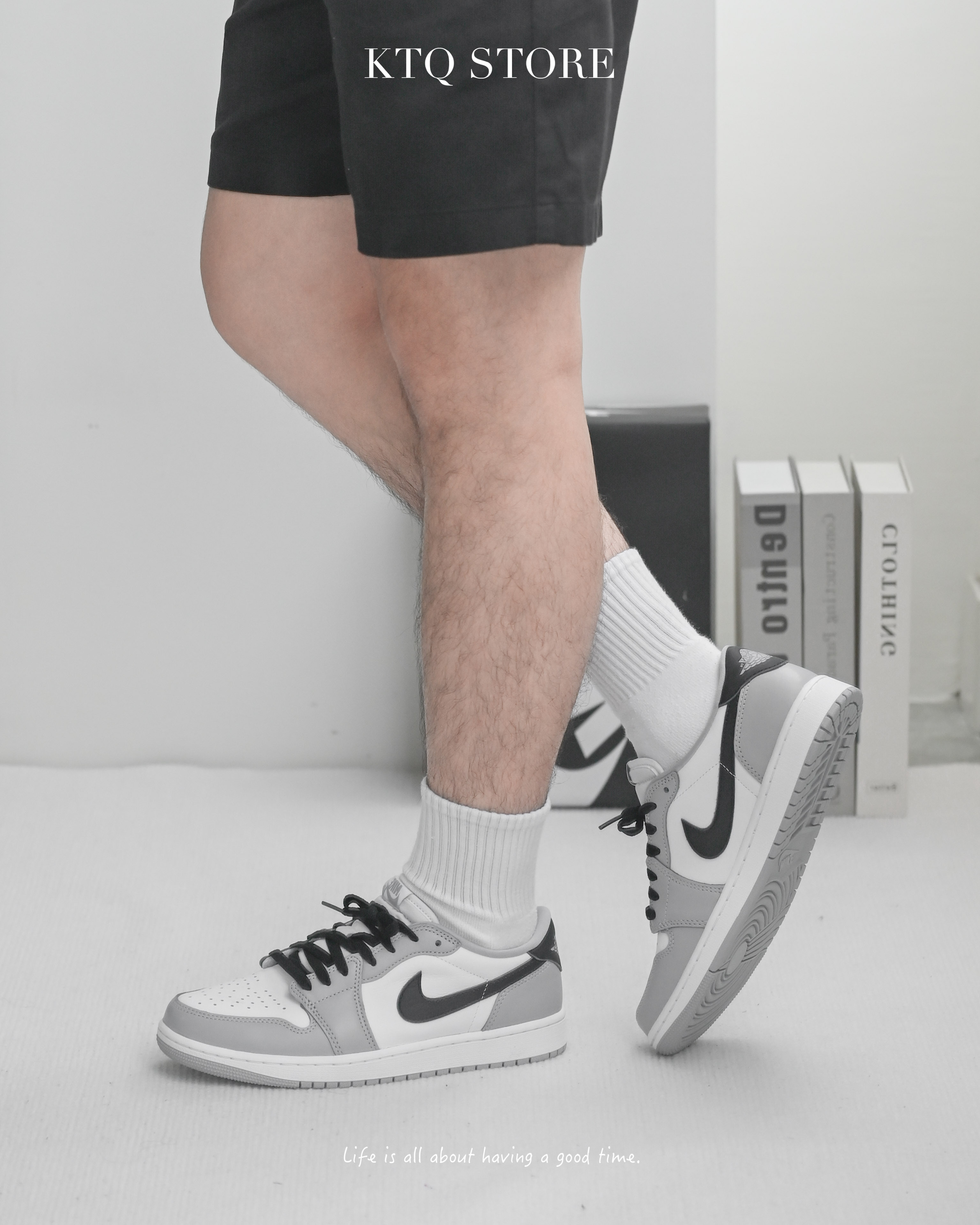 KTQ STORE ‧ Nike Air Jordan 1 Low OG "Baron" 灰黑 CZ0790-110