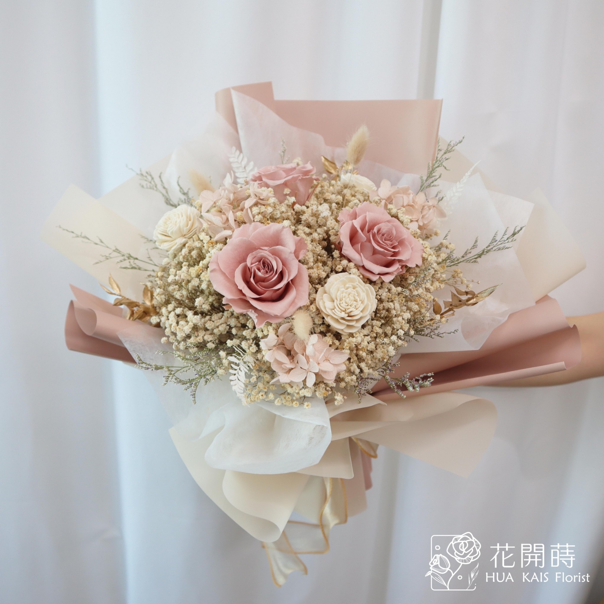 永生花束|伯爵奶茶(M)|告白花束|求婚花束|情人節花束|母親節花束|永生花|畢業花束|儀式感|紀念日