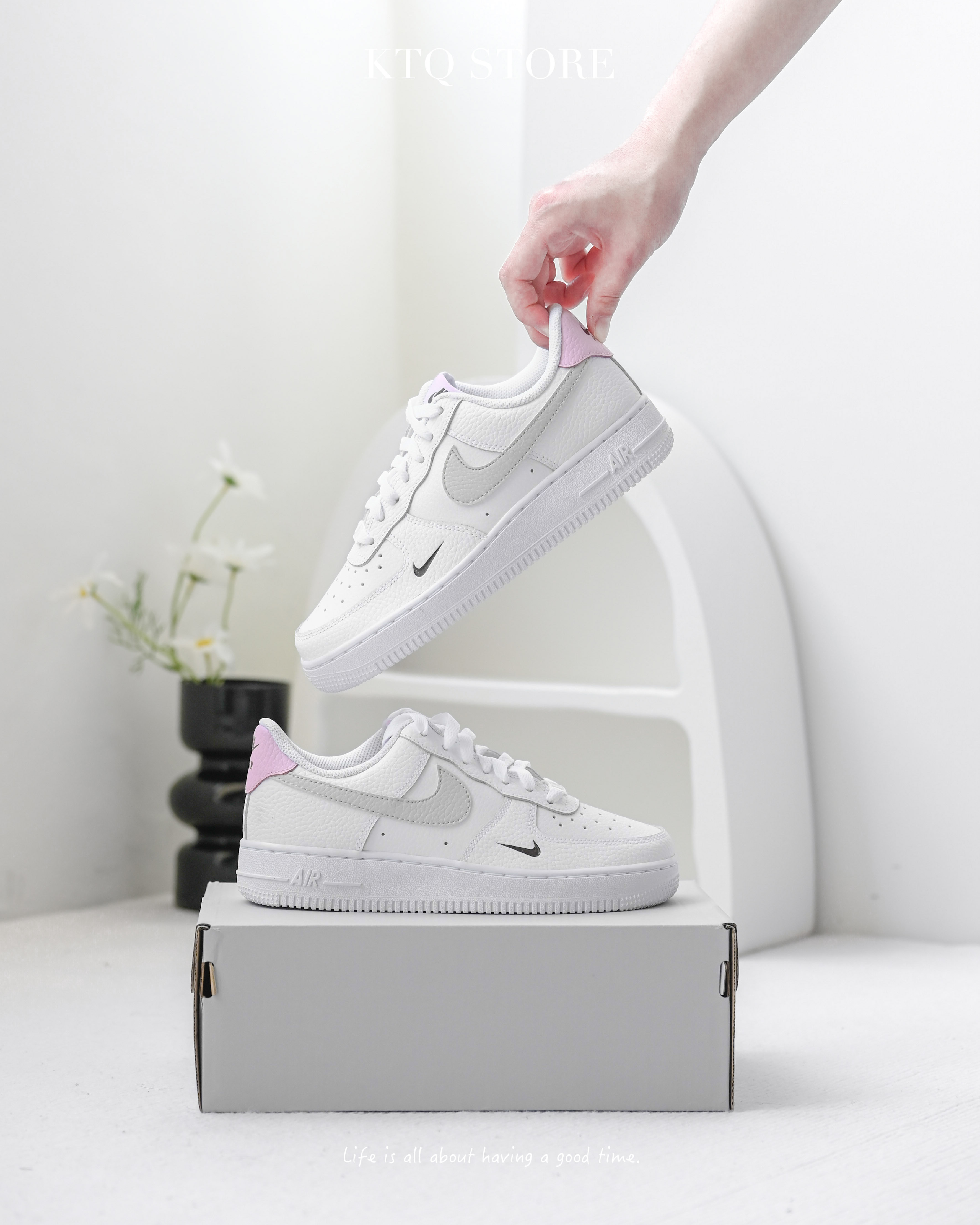 KTQ STORE ‧ Nike Air Force 1 Low Tumbled Pink 櫻花拿鐵 HF9992-100