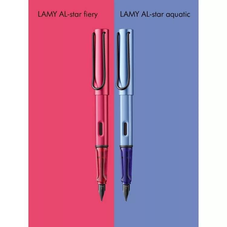 LAMY AL-STAR 恆星 鋼筆 FIERY 火紅色 AQUATIC 冰霜藍｜LAMY 德國 2024限定色