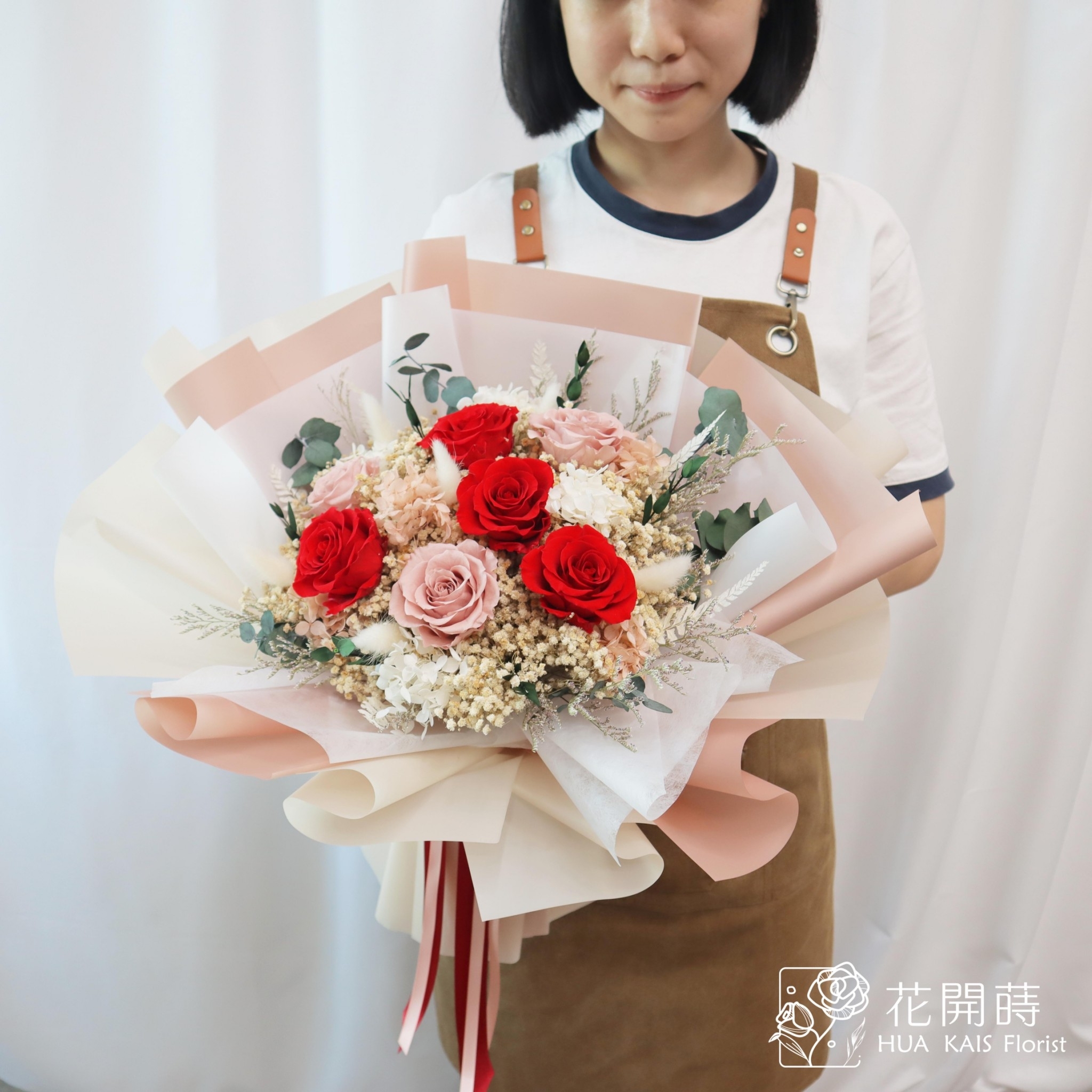 永生花束|伯爵紅(XL)|告白花束|求婚花束|情人節花束|紀念日花束|永生花|畢業花束|儀式感|紀念日