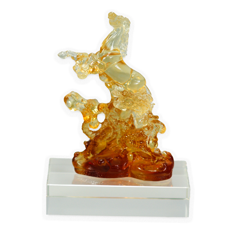 鹿港窯禮品館│琉璃 馬 擺飾 龍馬精神 桌面工藝品 開業開市禮品 辦公室裝飾品