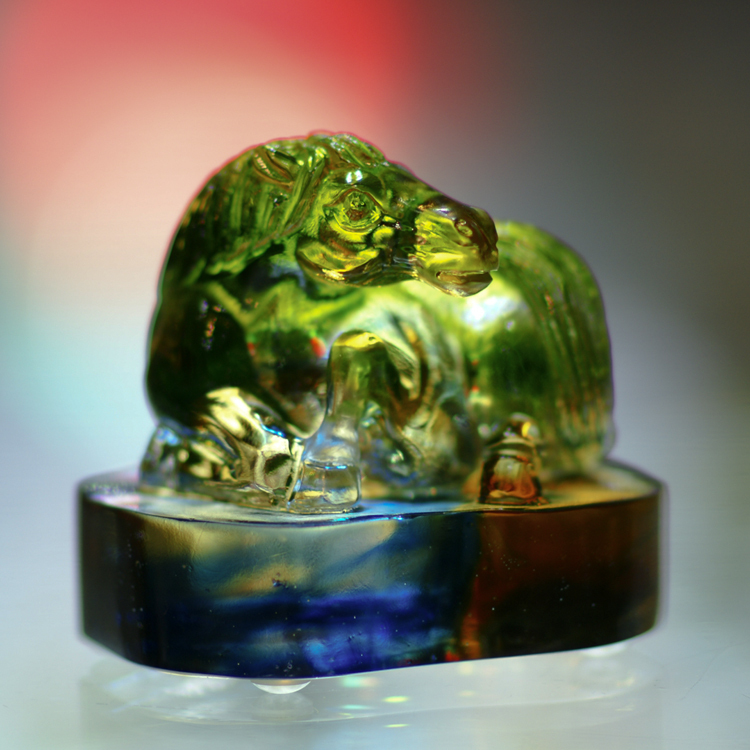 鹿港窯禮品館│琉璃 馬 擺飾 文鎮 馬上翻身 桌面工藝品 開業開市禮品 辦公室裝飾品