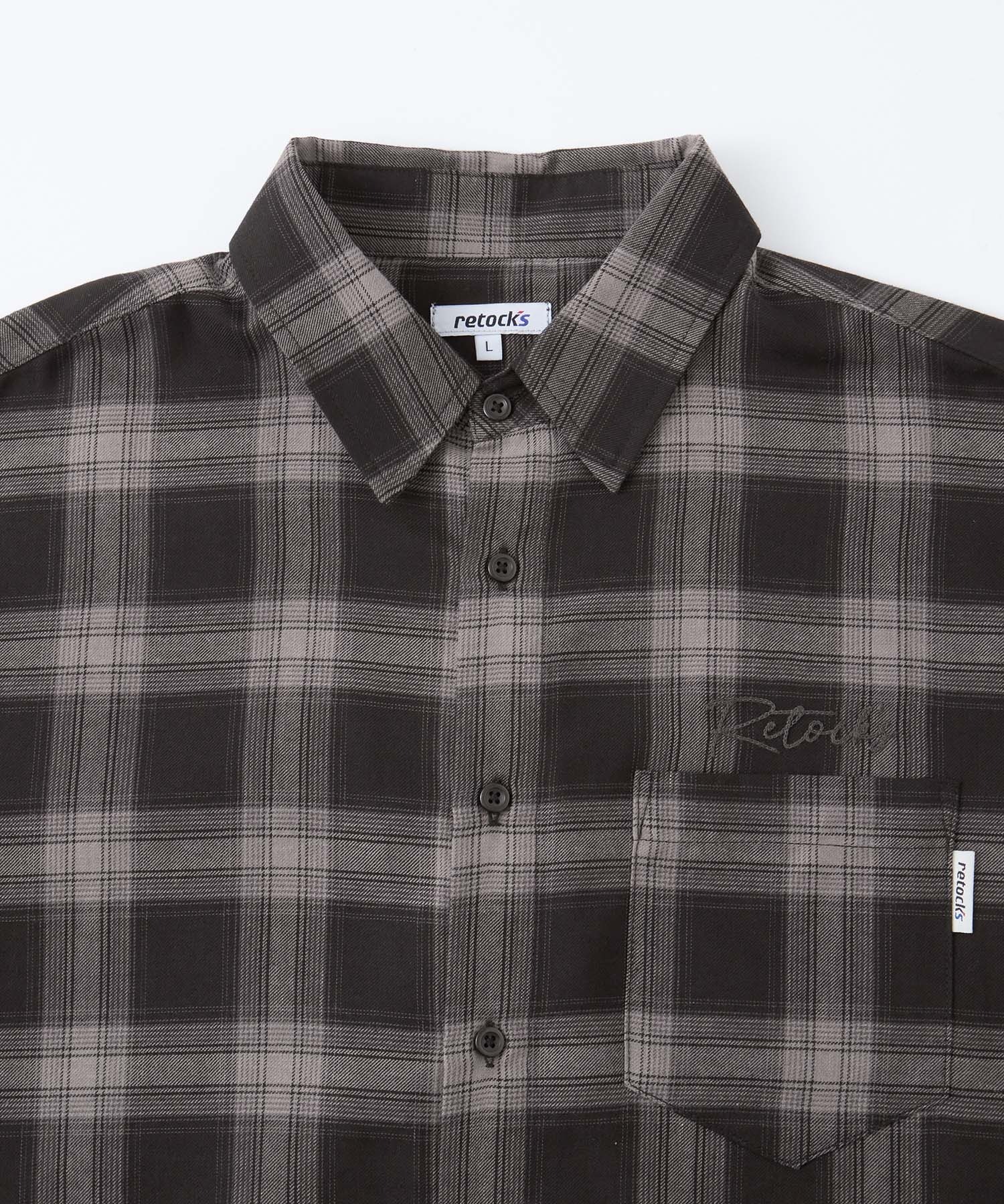 日牌 Retock's Logo Embroidered Check Shirt [sh1054]