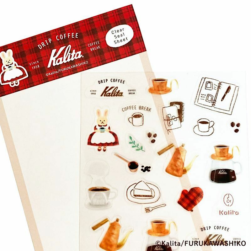 [Limited] Furukawashiko x Kalita Clear Sticker－Afternoon (Japanese Stationery Brand)