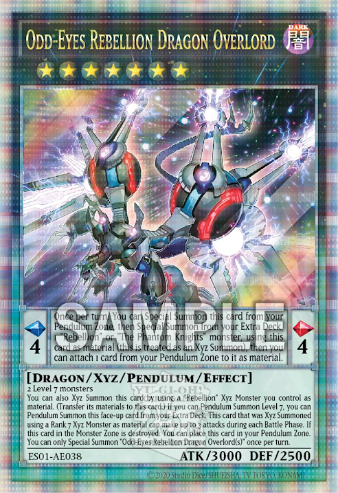 ES01-AE038 (UR)Odd-Eyes Rebellion Dragon Overlord(霸王黑龍 異色眼叛逆龍 超載)