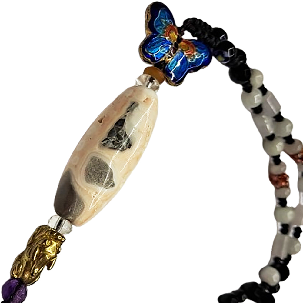 蝴蝶&龍宮舍利天珠項鍊【十方】131534