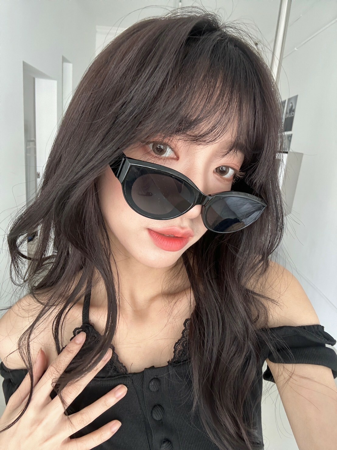 歐美酷派の小貓眼墨鏡（附盒）