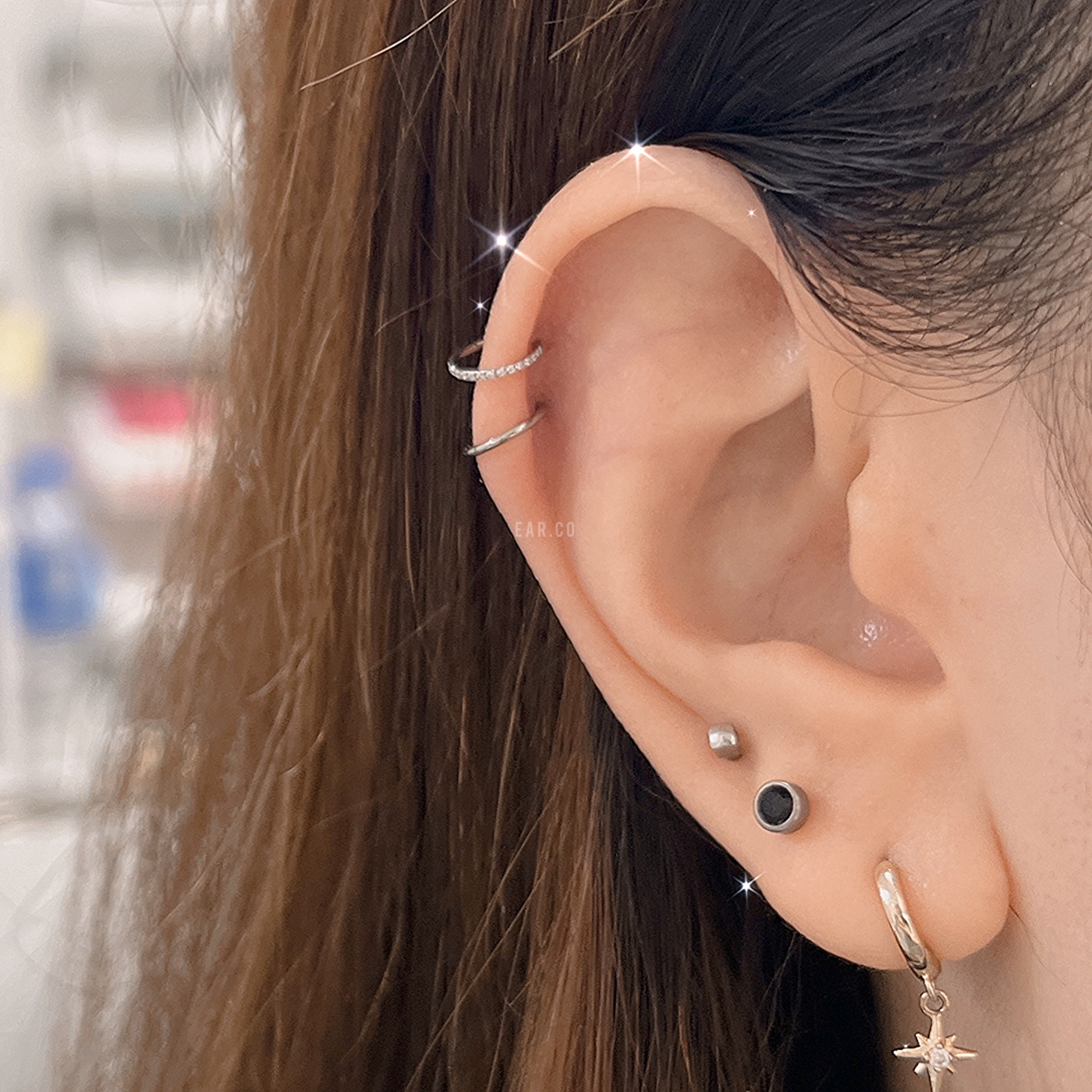 閃石幼版無縫耳圈 [G23 Titanium]