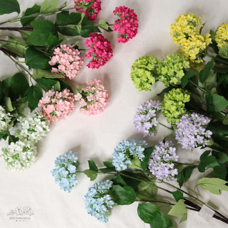 人造花 3頭木繡球 7色