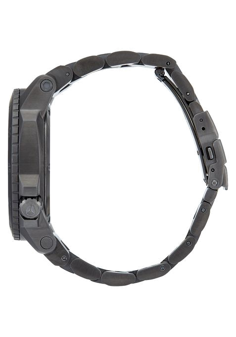 萬年鐘錶 - NIXON  尼克森 RANGER   全黑簡約款不鏽鋼休閒男錶 A506-1418 錶徑44MM