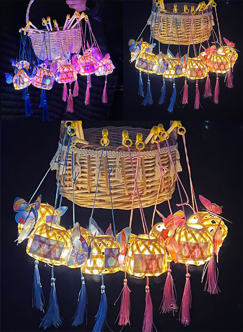 中秋節手工竹編古風發光燈籠 MN6710