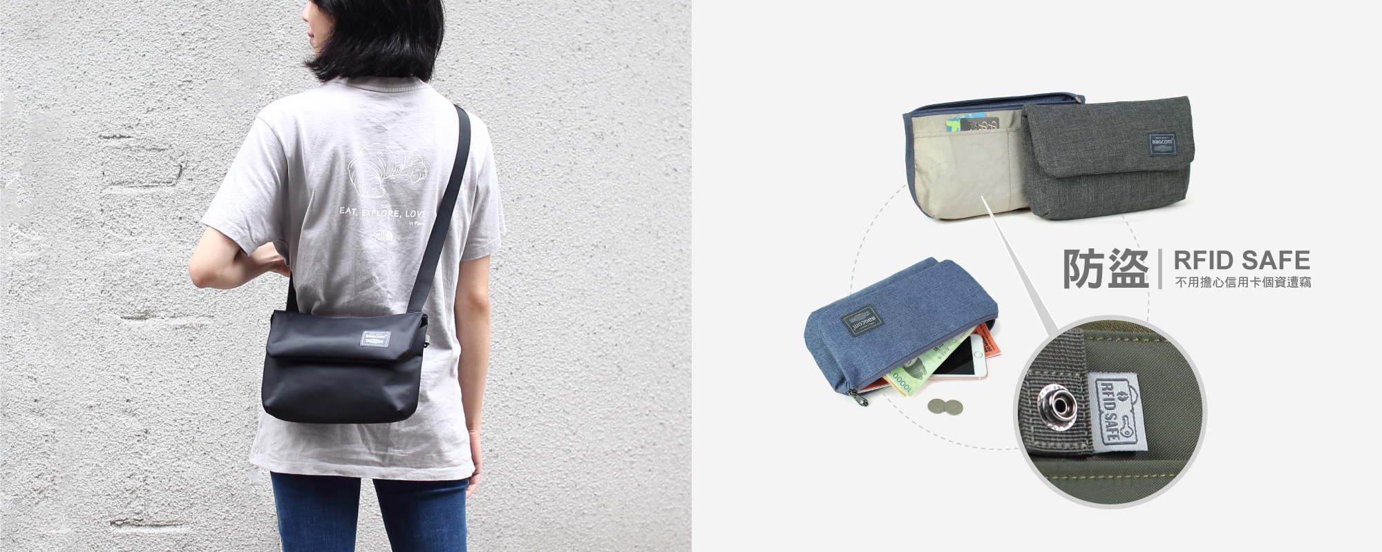 肩背,側背,斜背,輕,防盜,RFID