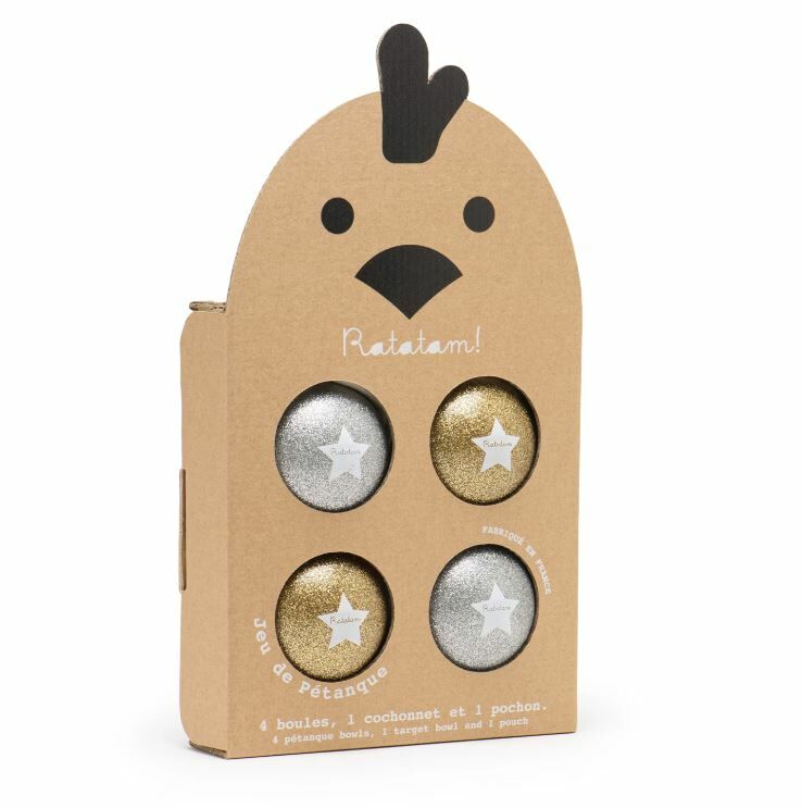 RATATAMKIDS 滾球遊戲球組 Set of glitter balls – Gold and silver