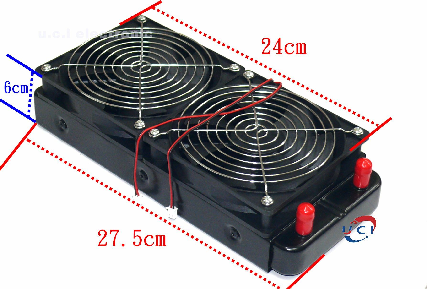 【UCI電子】(J-1) 帶風扇水冷水排80 120 240電腦cpu散熱器散熱排帶風扇純鋁水冷排