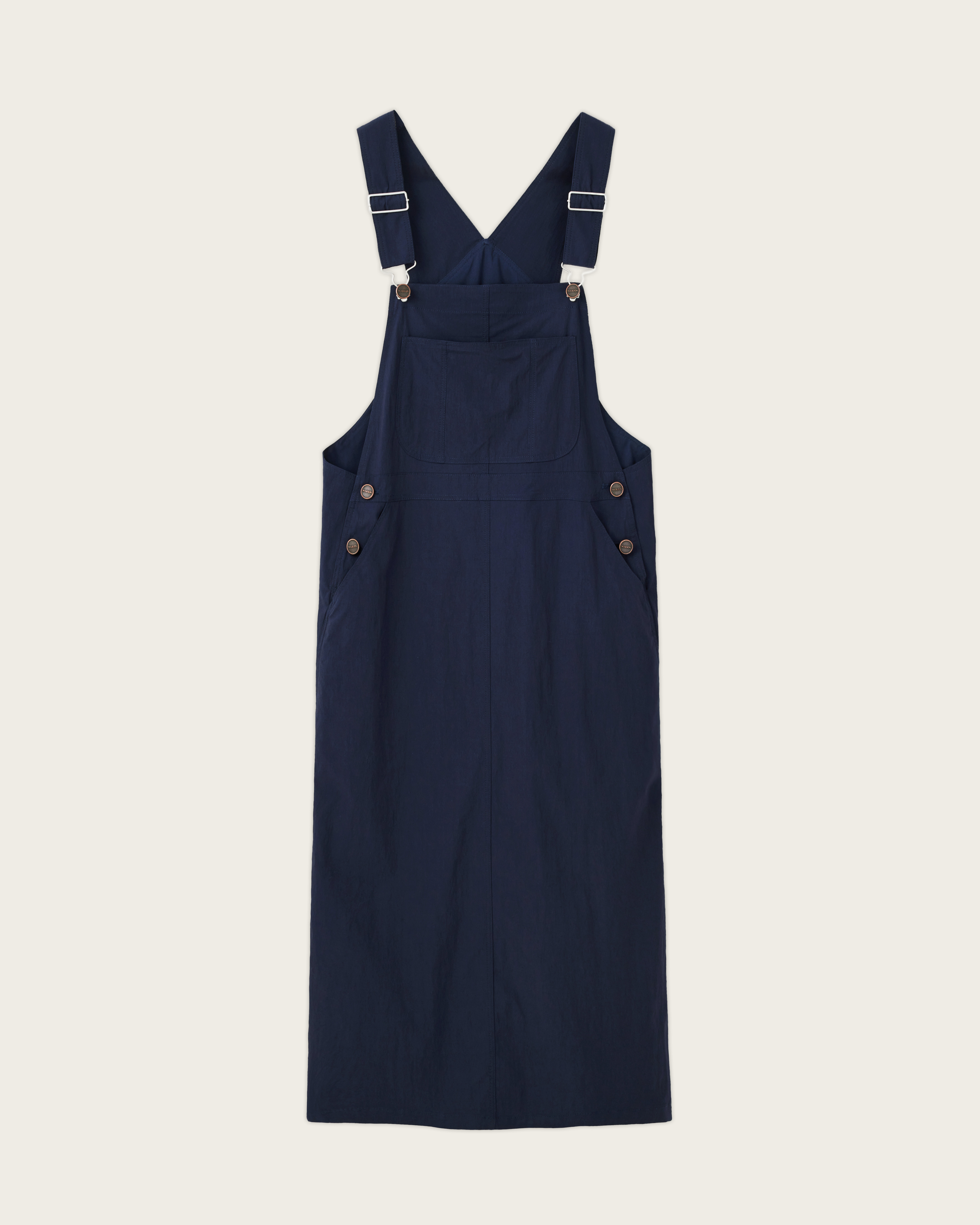 Small Town Suspender Dress - Navy Blue
