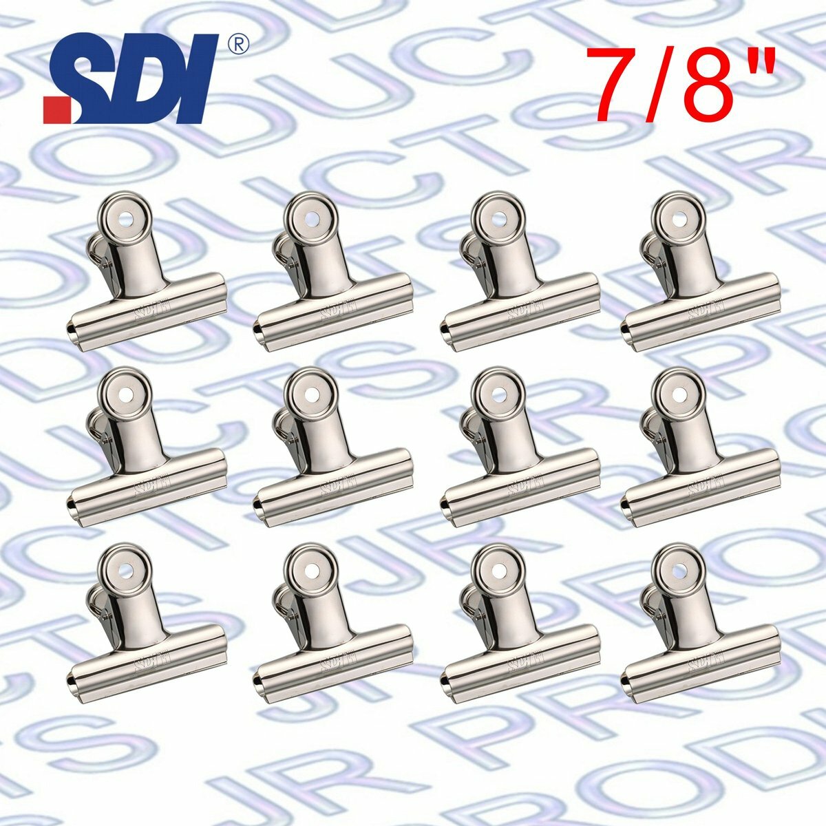 SDI - 台灣手牌 圓型7/8寸銀鋼夾 (12個裝) #0205