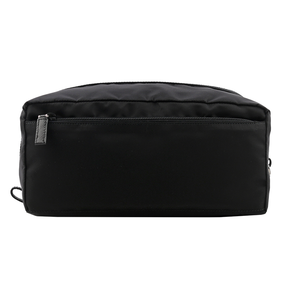 【PRADA】三角牌Logo 尼龍多功能萬用包/手拿包(黑色) 2NA029 ZMY F0002