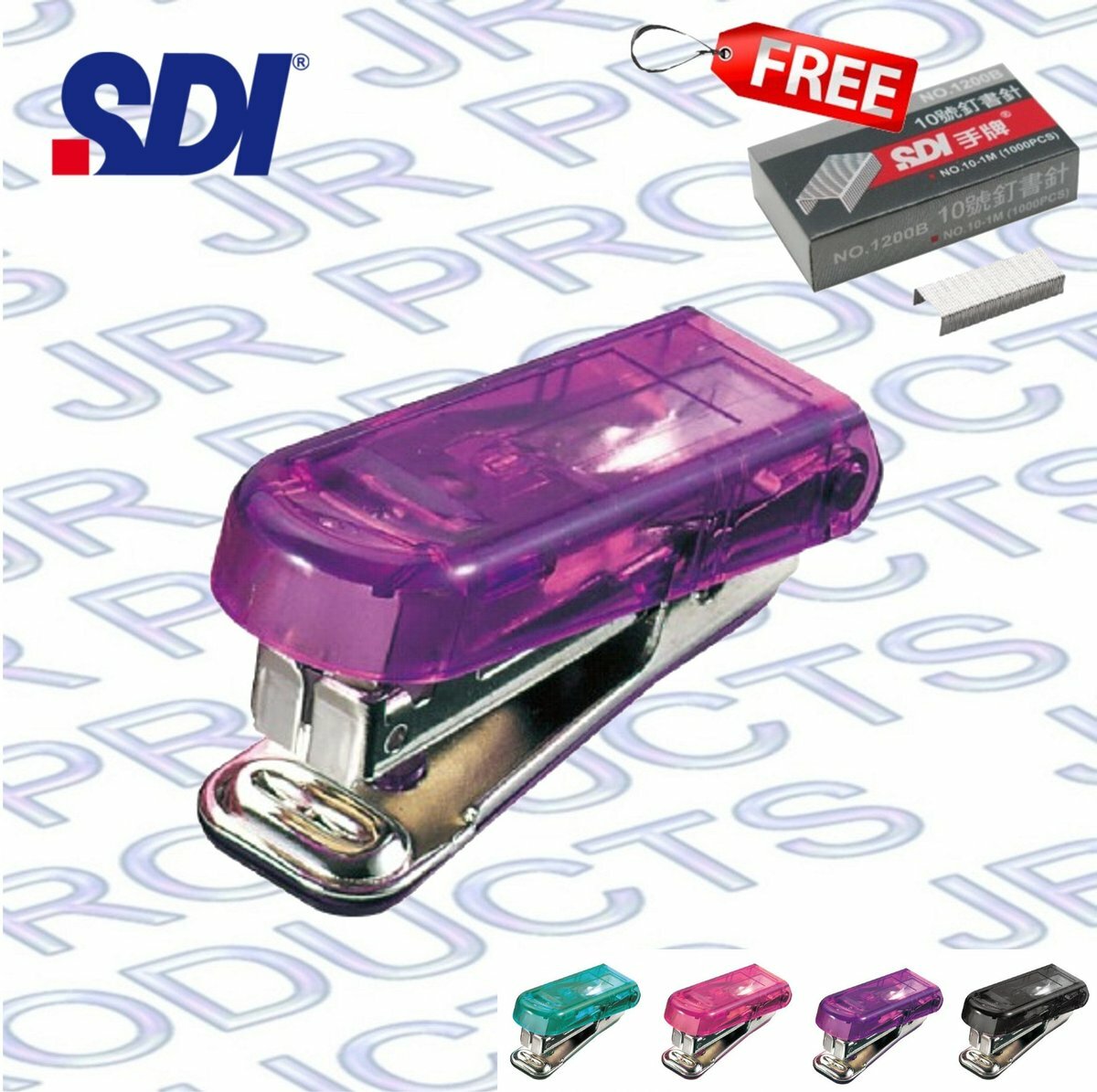 SDI - 1110A │迷你晶透輕巧型釘書機 (附10號針一盒) - 1 部