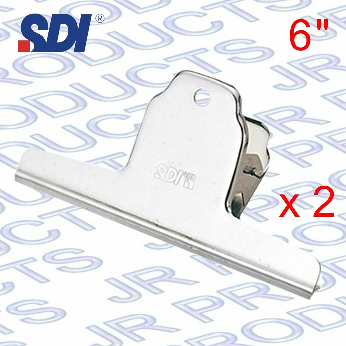 SDI - 台灣手牌 山型6寸銀鋼夾 (2個裝) #0206