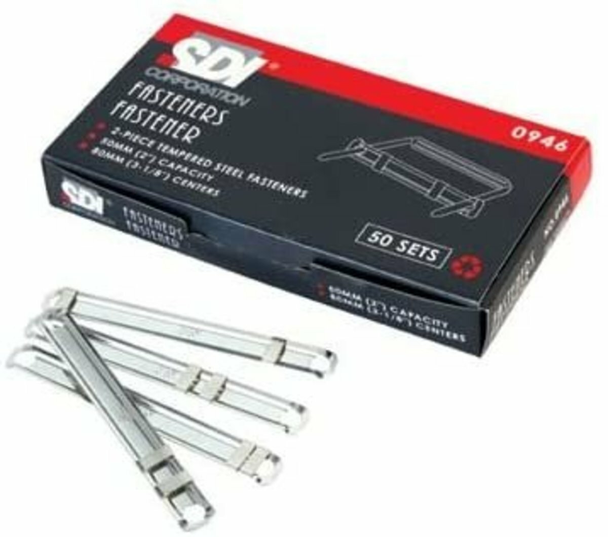 SDI - 台灣手牌 2孔快勞鐵 活頁夾條 #0946, 50套盒裝《香港行貨》