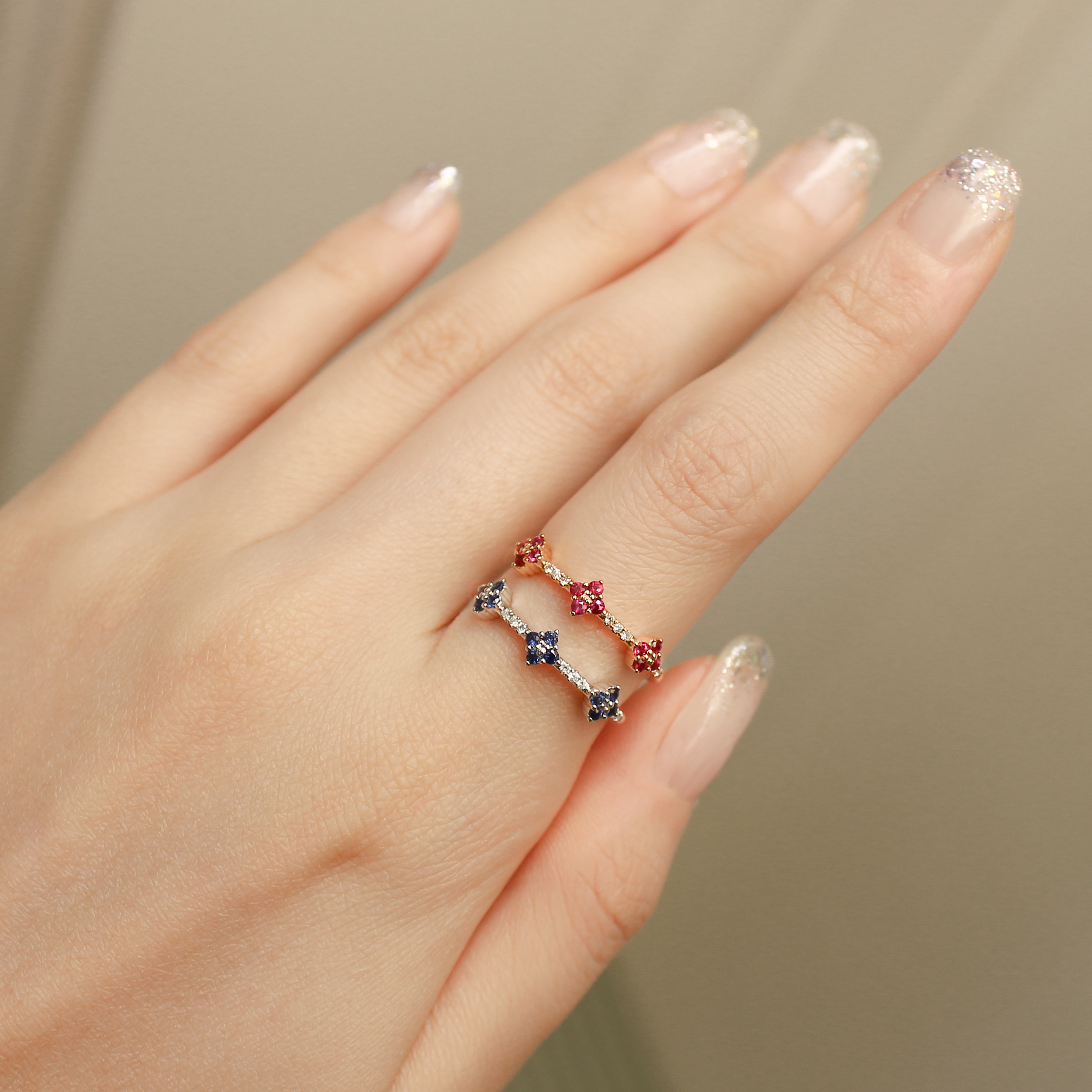 Tiny Flora 紅寶石戒指