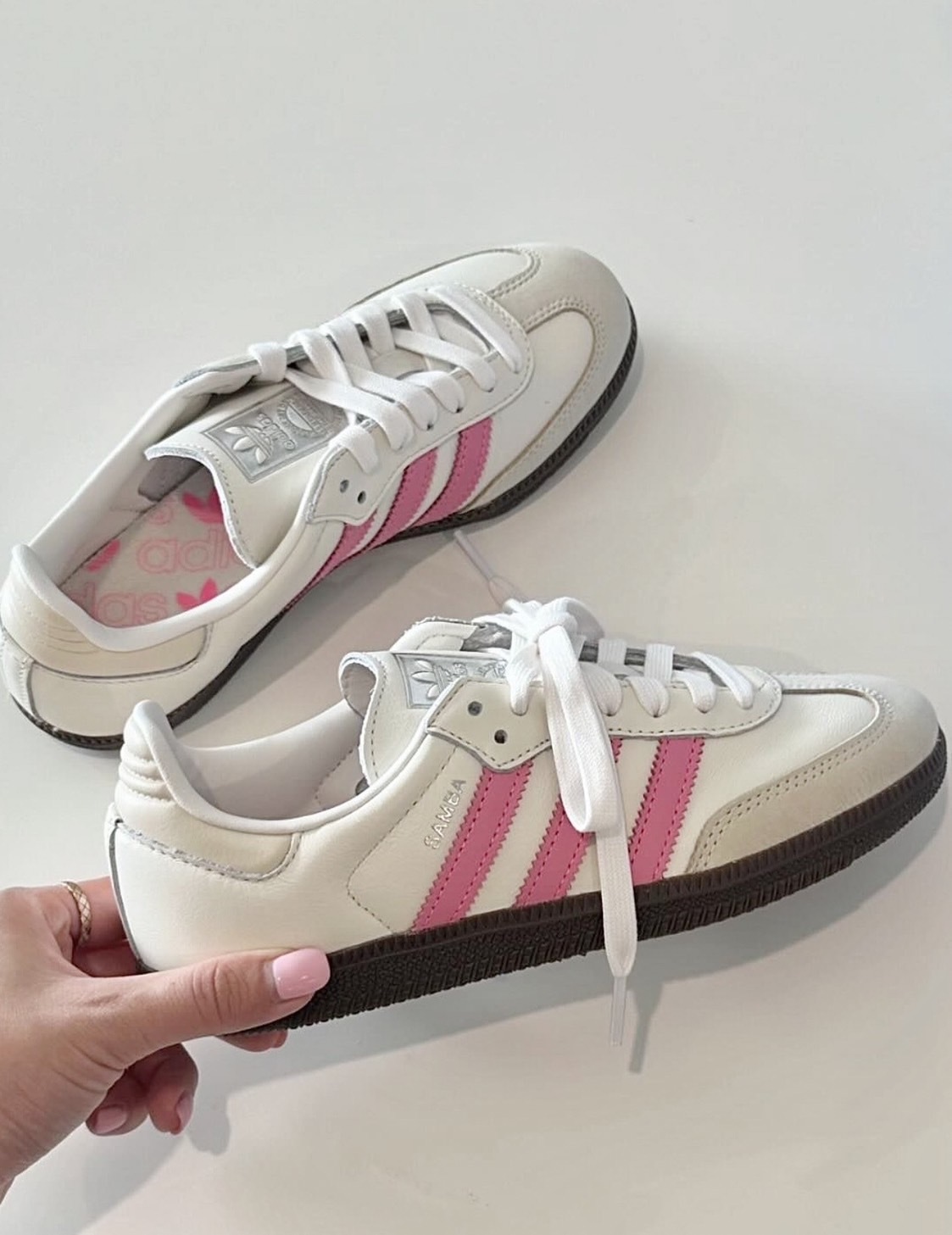 Adidas Samba OG 德訓鞋  米白粉紅