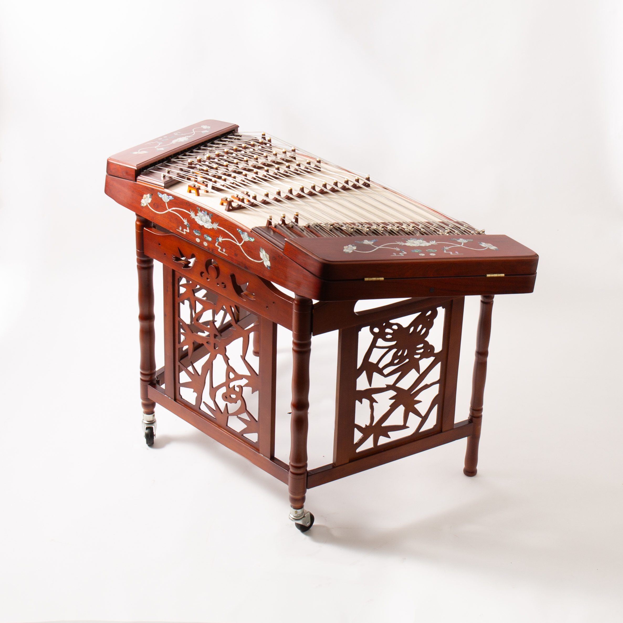 樂海精品花梨木貝雕揚琴