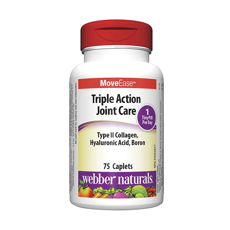 Webber Naturals Triple Action Joint Care , 75 Caplets [EXP：05/2027]
