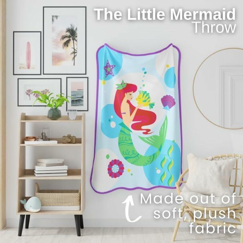 美國 Disney Princess 超柔軟毛絨毯 - Ariel