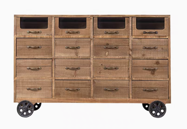 retro gallery 帶輪置物櫃 (16抽矮柜)