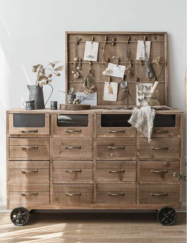 retro gallery 帶輪置物櫃 (16抽矮柜)