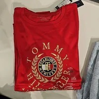 [S] TOMMY HILFIGER ICON ROUNDLE GRAPHIC TEE [FINAL SALE],RED, 76J4988-600 (STH728)