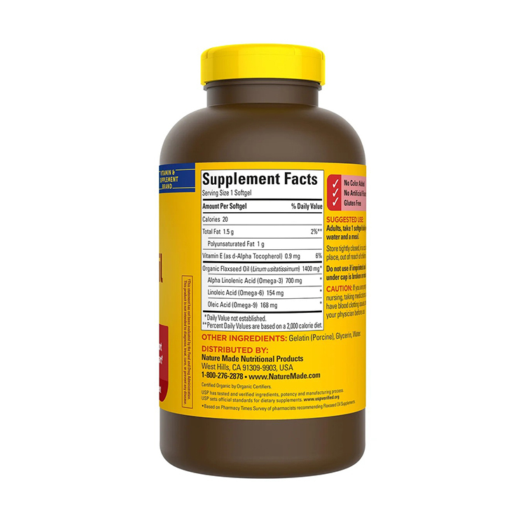 Nature Made Flaxseed Oil 1400 mg, 300 Softgels [Exp:09/2026]