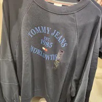 [S] TOMMY HILFIGER TJ WORLDWIDE LOGO RAGLAN SWEATSHIRT IN COBALT SAPPHIRE,NAVY, 76J4948-410 (STH729)