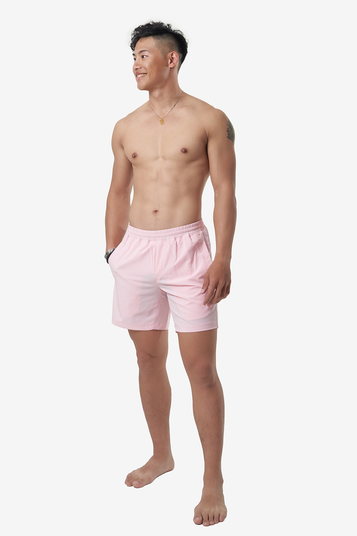 托瑪斯男運動短褲 (粉色)