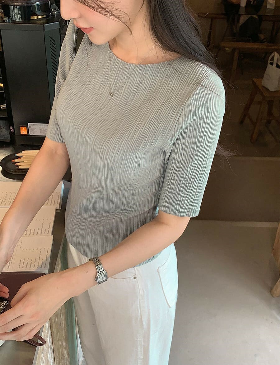 韓國Cherrykoko授權 時尚精緻摺皺流線上衣【MADE, CRKO】系列