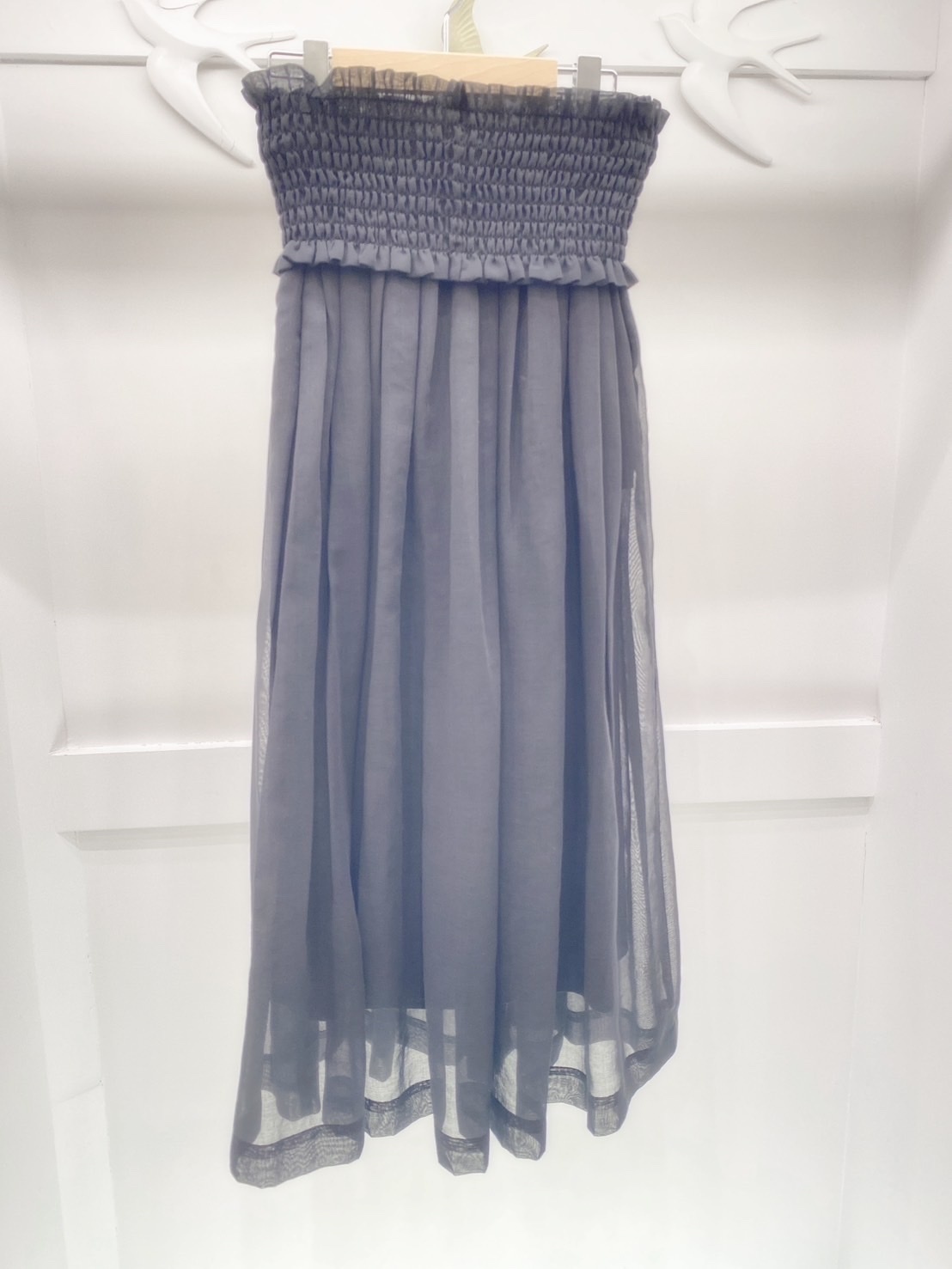 兩穿透紗長裙（腰封）