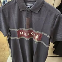 [S] TOMMY HILFIGER REGULAR FIT HILFIGER CHEST STRIPE POLO [FINAL SALE],NAVY, 78JA242-410 (STH735)