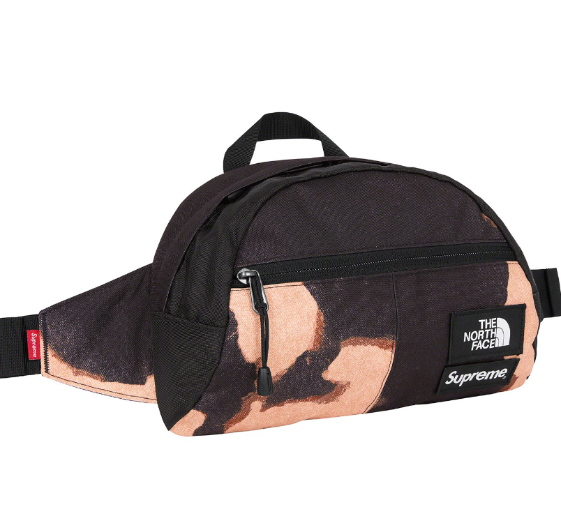 2021AW SUPREME THE NORTH FACE bleached denim print roo II 3L 聯名 腰包